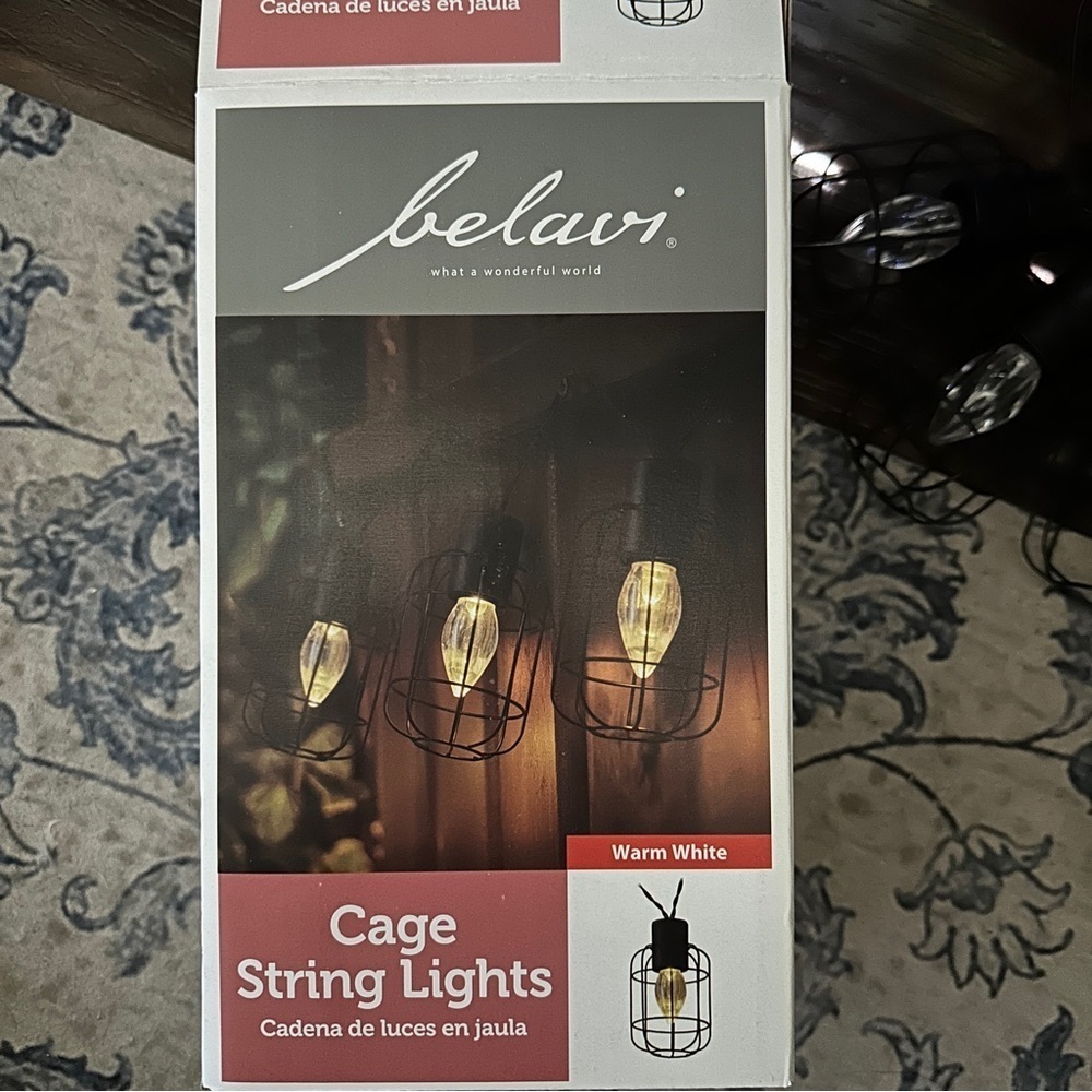 New in Box Belvani Cage string lights